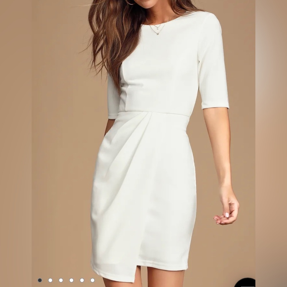 Lulu’s Westwood white half sleeve sheath dress size small